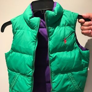 Girls polo reversible vest size 8-10 (Med)